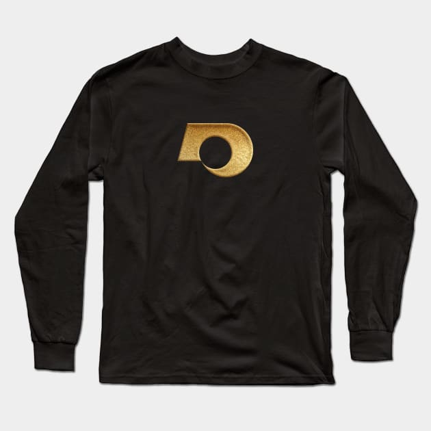 Kumamoto Prefecture Symbol in Gold Faux Long Sleeve T-Shirt by Takeda_Art